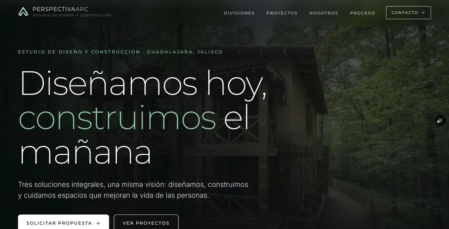 Portada del sitio de PerspectivaArc